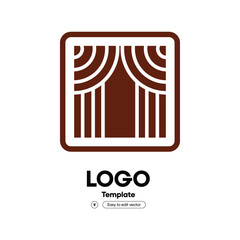 Abstract building facade with transparent background