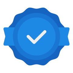 Approved or certified icon. Verified check mark. Confirmation and validation collection. Flat Icon