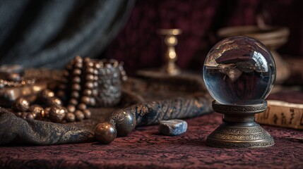 Magical fortune telling with witches, crystal balls, and mystical forest scenes