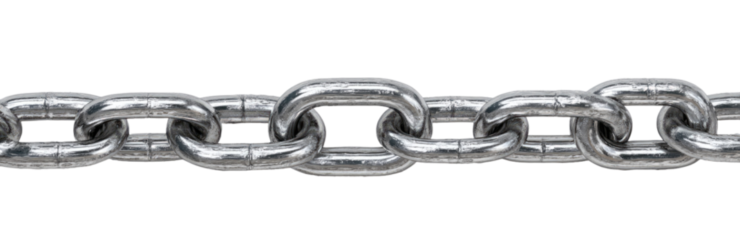 A steel chain spans the image