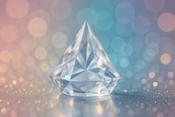 Sparkling Gem Brilliance: A magnificent diamond radiates inner light, its facets catching the light and creating a mesmerizing spectacle of brilliance. A symbol of luxury and preciousness.