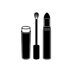 Obraz premium Illustration of cosmetic products on transparent background silhouette