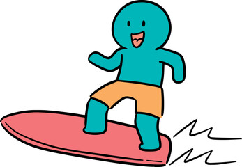 Illustration of surfer
