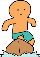 Illustration of surfer
