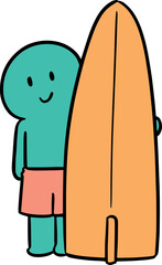 Illustration of surfer
