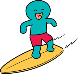 Illustration of surfer
