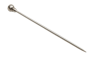 Long, slender metal rod with a round top