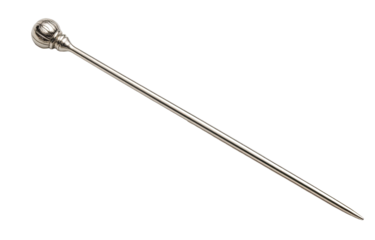 Long, slender metal rod with a round top
