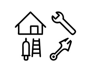 Home repair and maintenance tools illustration