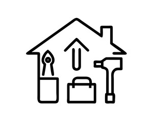 Home repair and maintenance with tool icons