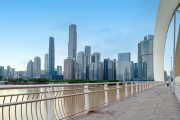 Modern city scenery, Zhujiang New Town, Guangzhou, China