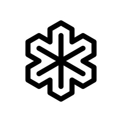 Snowflake line icon. Vector graphics
