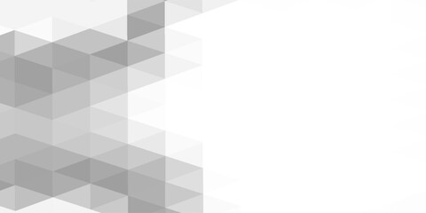 Fototapeta premium White and gray background. Geometric style. Mesh of triangles. Mosaic template for your design. Paper texture.