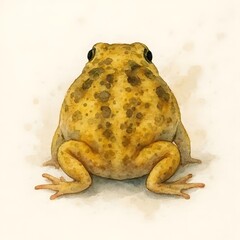 사막비개구리, 뒷부분, 수채화, jpeg (Desert rain frog, back view, water colour, jpeg)