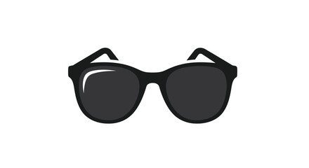 Fototapeta premium Classic black sunglasses with dark lenses and thick frames.