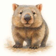 웜뱃, 수채화, jpeg (Wombat, water colour, jpeg)