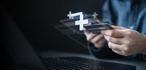 wallet, top up, funds, card, A person adding funds or topping up a digital wallet using a credit card, representing online payment, fintech service, and secure money transfer in digital finance.