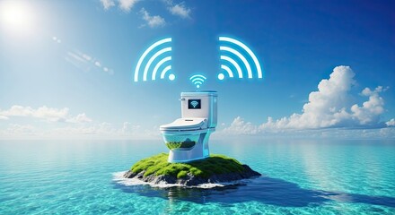 Smart Toilet on a Remote Island Connected to the Cloud