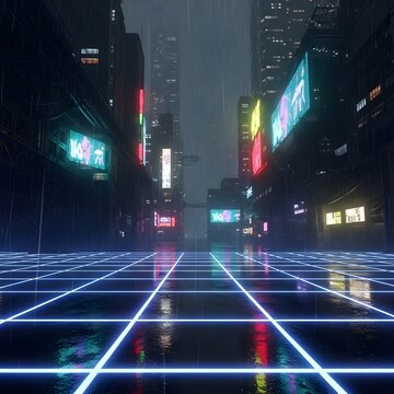 traffic in city at night