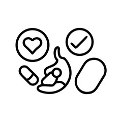 Fototapeta premium Stomach health and wellness for digestion