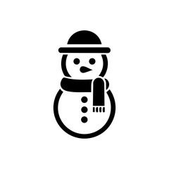 Classic snowman with a hat and scarf bringing cheerful winter vibes and representing the joyful spirit of the holiday season.
