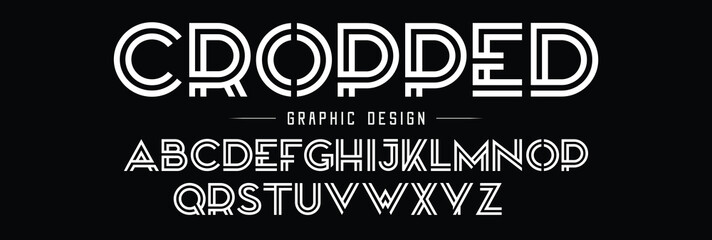 Minimal modern logo alphabet font. Typography abstract sans serif technology, electronic, digital, music, movie, future, creative logos fonts. vector illustration

