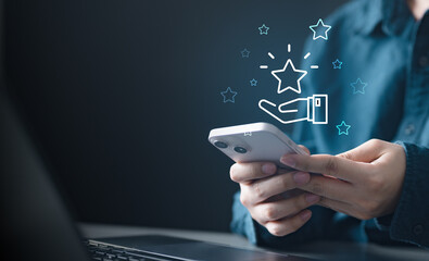 redeem, points, loyalty, rewards, voucher, coupon, A person using a smartphone with digital reward icons, representing loyalty points, cashback, and online reward programs in mobile applications.