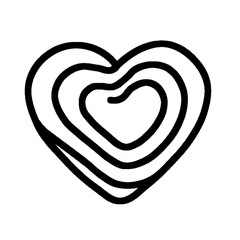 heart shape outline vector