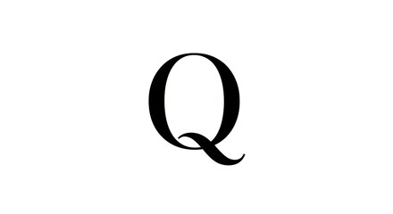 Elegant Capital Letter Q Design Minimalist Typography Art
