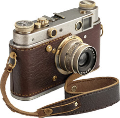  Retro Vintage Camera Isolated on Transparent Background &ndash; Classic Photography Equipment PNG
