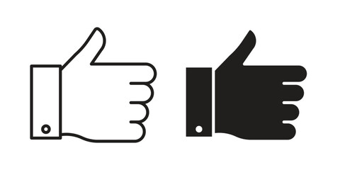 thumbs up icon. Monochrome simple icons for templates, web design