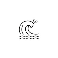Naklejka premium Curling Wave Icon
