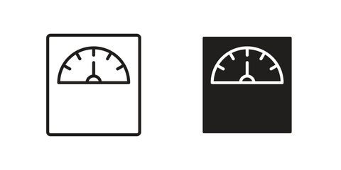 Weight scale icon. Monochrome simple icons for templates, web design