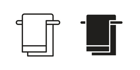 Towel icon. Monochrome simple icons for templates, web design