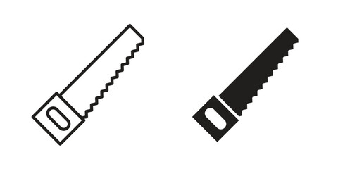 Saw icon. Monochrome simple icons for templates, web design