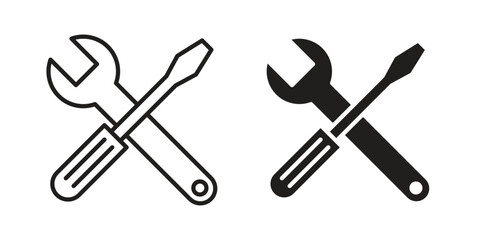 Repair tools icon. Monochrome simple icons for templates, web design