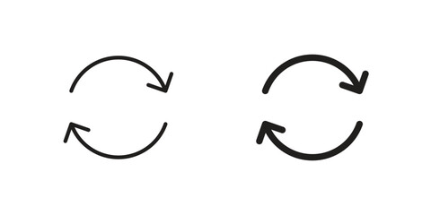 Repeat icon. Monochrome simple icons for templates, web design