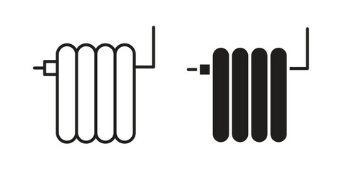 Radiator icon. Monochrome simple icons for templates, web design