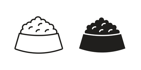 Pet food icon. Monochrome simple icons for templates, web design