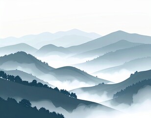 Foggy Landscape Icon