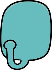 Illustration of wall hook
