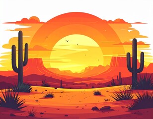 Desert Sunset Icon