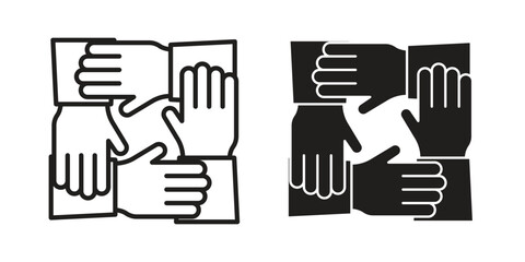 Collaboration icon. Monochrome simple icons for templates, web design
