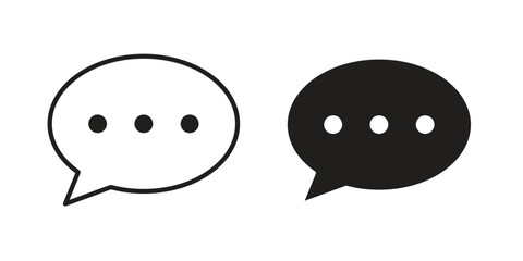 Comments icon. Monochrome simple icons for templates, web design