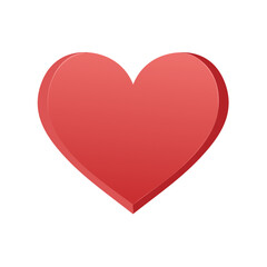 Gradient Red Heart 3D Rendered Illustration for Love Romance and Valentine's Day