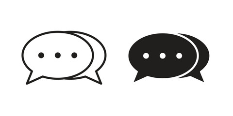 Chat icon. Monochrome simple icons for templates, web design