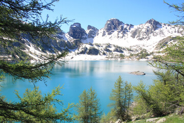 Allos Lake, Europe's largest natural high-altitude lake, Mercantour national park, French alps