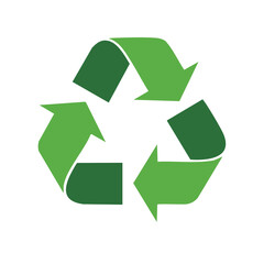 Obraz premium Green Recycling Symbol Vector Icon for Environment and Sustainability