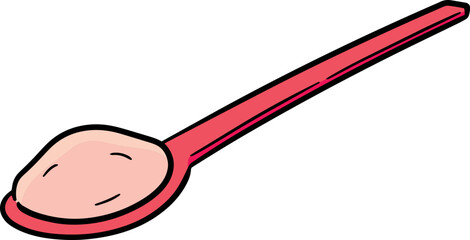 Illustration of spoon of yogurt
