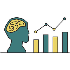 Growth Mindset with Analytics Chart Icon